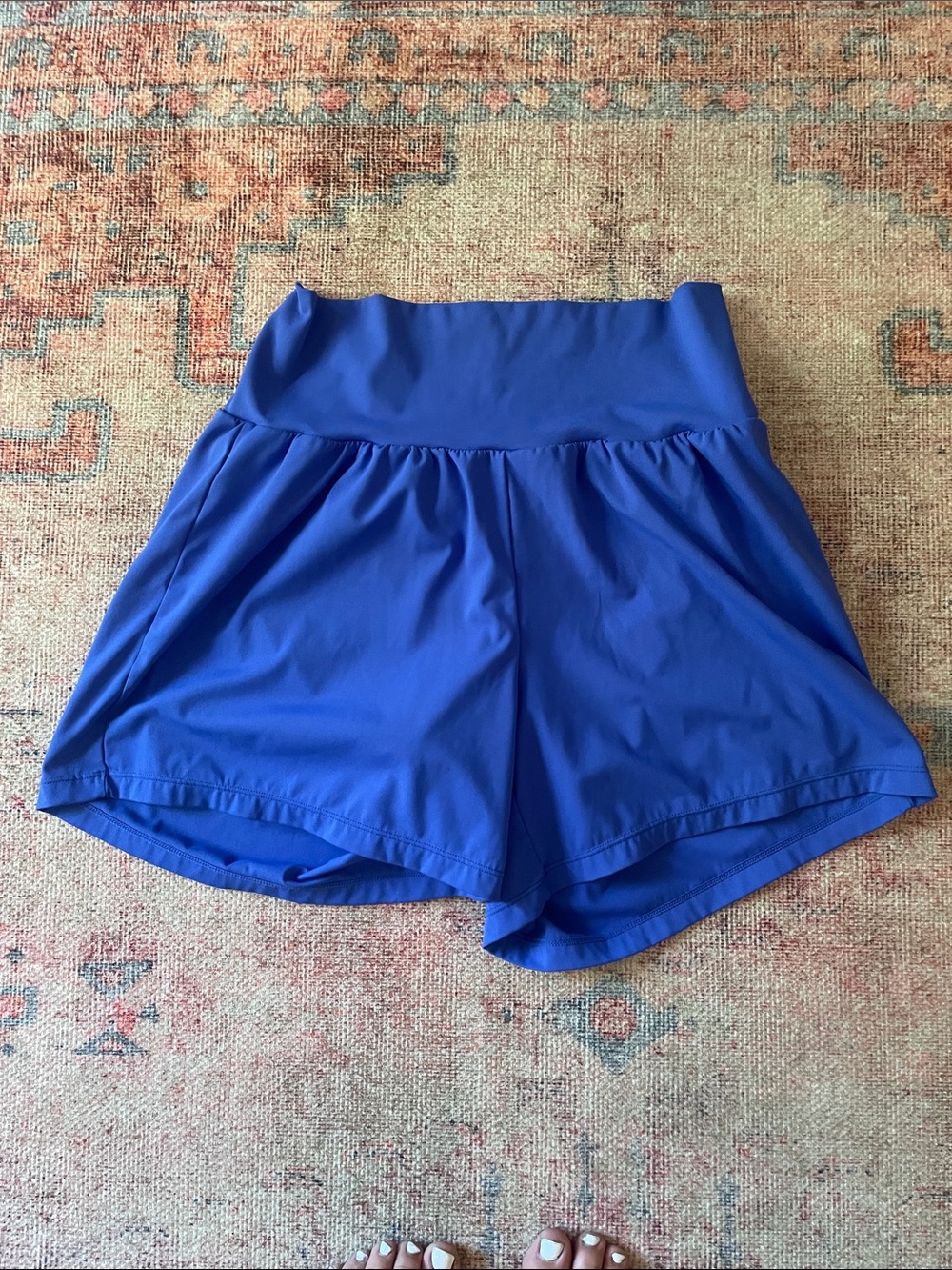 HALARA High-Waist Athletic Shorts in Cobalt